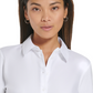 Calvin Klein Women's Knit Button Down Shirt White Size XL