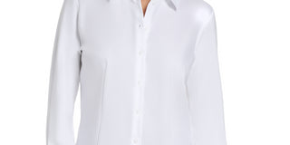 Calvin Klein Women's Knit Button Down Shirt White Size XL