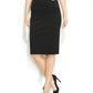Calvin Klein Women Wide-Waistband Stretch Pencil Skirt Black S
