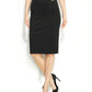 Calvin Klein Women Wide-Waistband Stretch Pencil Skirt Black S
