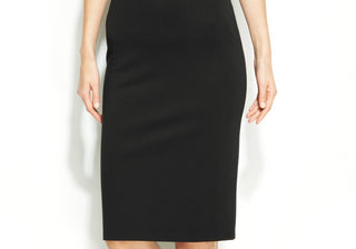Calvin Klein Women Wide-Waistband Stretch Pencil Skirt Black S