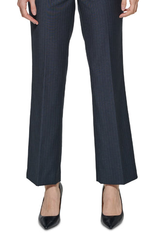 Calvin Klein Women's Pinstripe Modern Fit Dress Pants Black Size 6 Petite