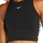 Nike Pro Dri-FIT Crop Tank, Size X-Small in Black/White