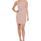 GUESS Women's Scuba Crepe Sweetheart Neck Sheath Dress Beige Size 16
