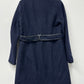 Guess Women's Asymmetrical Zipper Coat Blue Size Medium
