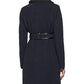 GUESS Women's Asymmetrical Zipper Coat Black Size Small