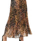GUESS Women's Printed Ruffled Maxi Dress Black Size 12