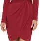 GUESS Women's Twist Front Knit Dress Red Size 4