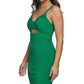 GUESS Women's Cutout Textured Knit Dress Green Size 6