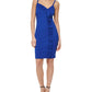 GUESS Women's Rayn Ruffled Bodycon Dress Blue Size 4