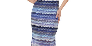 GUESS Women's Crochet Lace Halter Maxi Dress Blue Size 8