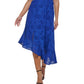 GUESS Women's Cotton Eyelet Asymmetric Midi Dress Blue Size 6