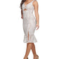 GUESS Women's Embroidered Mesh Sleeveless Dress White Size 6