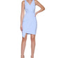 GUESS Women's V Neck Asymmetrical Dress Blue Size 6