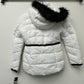 Guess Women's Faux Fur Trim Hooded Puffer Coat White Size Small