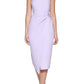 GUESS Women's Twist Front Scuba Crepe Sheath Dress Purple Size Large