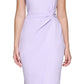 GUESS Women's Twist Front Scuba Crepe Sheath Dress Purple Size Medium