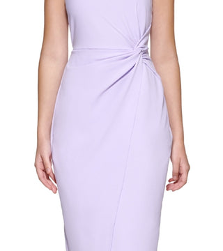 GUESS Women's Twist Front Scuba Crepe Sheath Dress Purple Size Medium