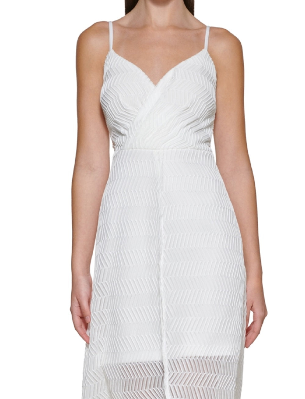 GUESS Women's Lace Midi Dress White Size 12