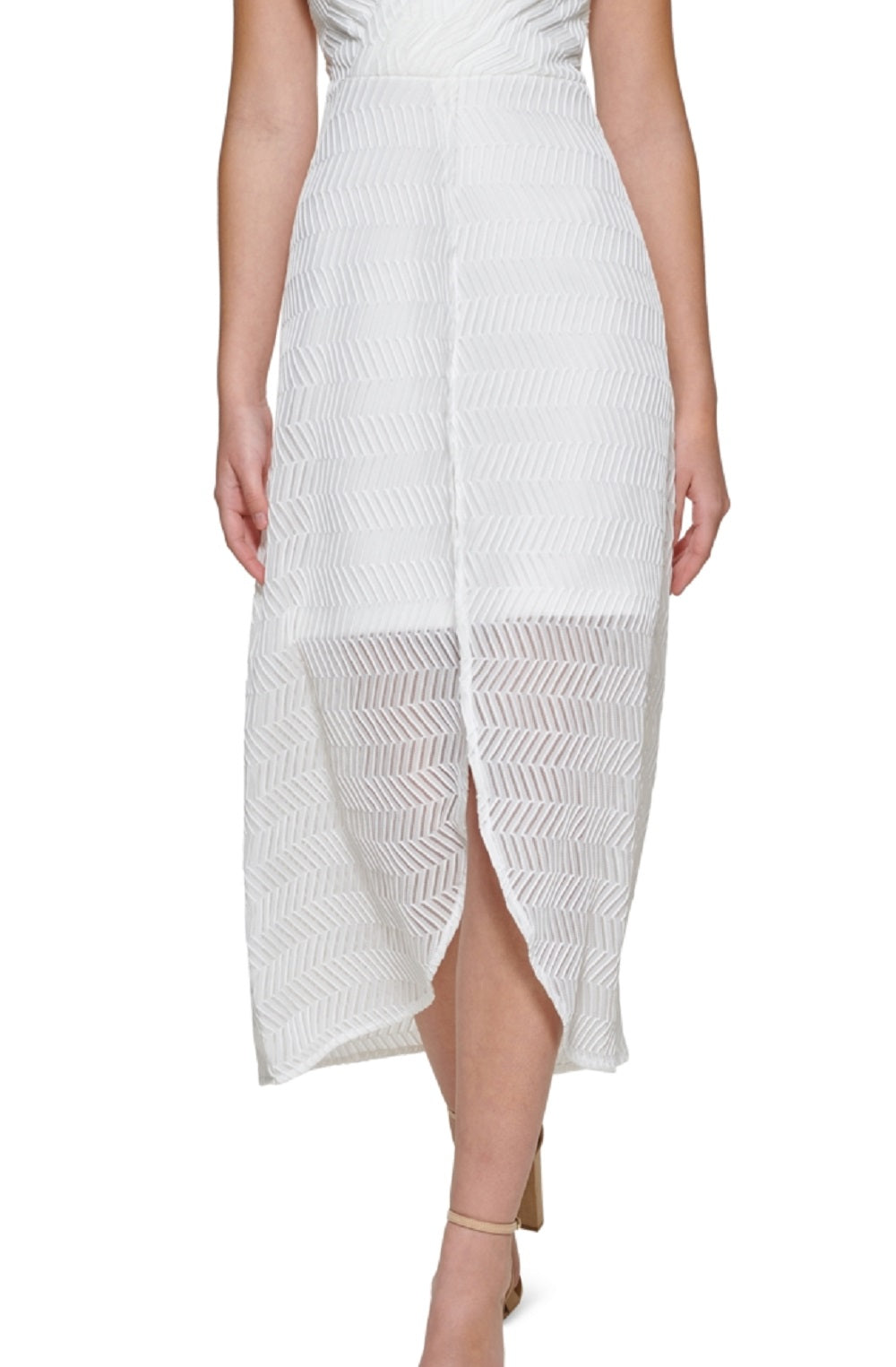 GUESS Women's Lace Midi Dress White Size 12