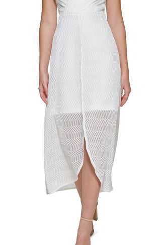 GUESS Women's Lace Midi Dress White Size 12