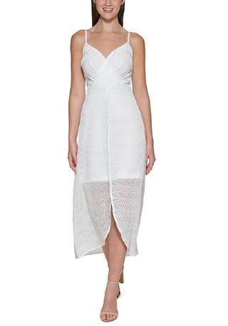 GUESS Women's Lace Midi Dress White Size 8