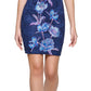 GUESS Women's Embroidered Floral Bodycon Dress Blue Size 8