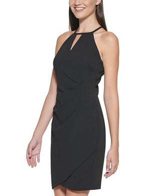 GUESS Women's Keyhole Scuba Crepe Sheath Dress Black Size 6