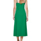 GUESS Women's Knot Front Midi Dress Green Size 16