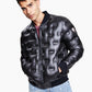GUESS Men's Stamp Quilt Puffer Bomber Jacket Black Size Medium