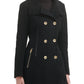 GUESS Women's Double Breasted Walker Coat Black Size Small