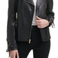 GUESS Women's Faux Leather Asymmetrical Moto Coat Black Size Large