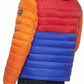 Tommy Hilfiger Men's Quilted Colorblock Hooded Puffer Jacket Orange Size XX-Large