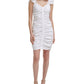 GUESS Women's Ruched Mini Dress White Size 10