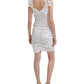 GUESS Women's Ruched Mini Dress White Size 10