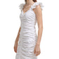 GUESS Women's Ruched Mini Dress White Size 6