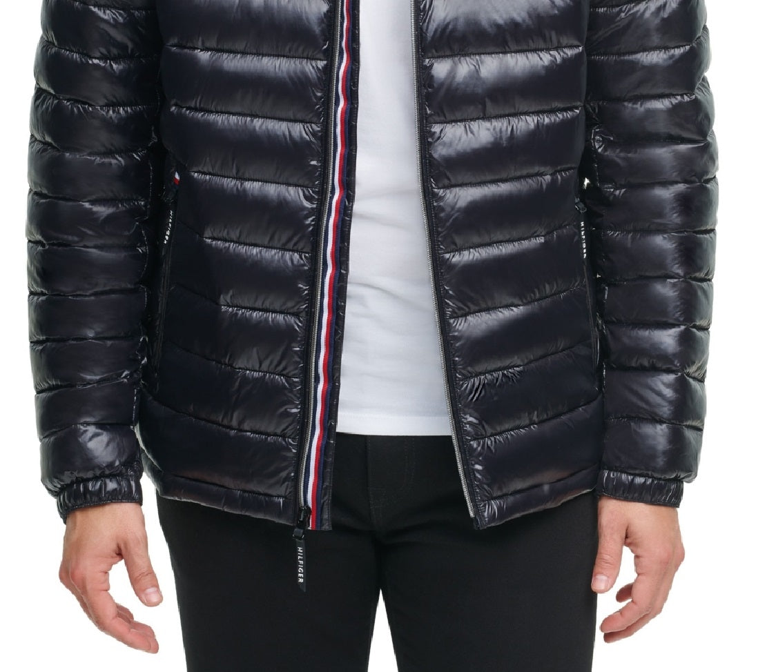 Tommy Hilfiger Men's Quilted Packable Jacket Black Size Large