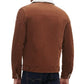 GUESS Men's Corduroy Bomber Jacket With Sherpa Collar Brown Size Large