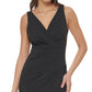 GUESS Women's V Neck Asymmetrical Dress Black Size 14