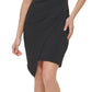 GUESS Women's V Neck Asymmetrical Dress Black Size 14
