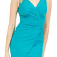 GUESS Women's V Neck Asymmetrical Dress Blue Size 8