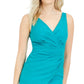 GUESS Women's V Neck Asymmetrical Dress Blue Size 0