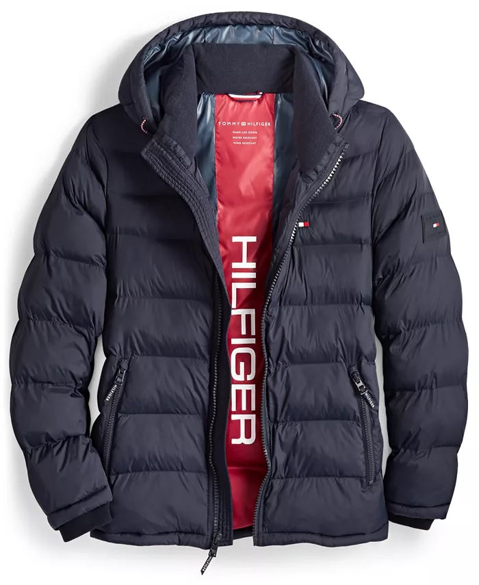 Tommy Hilfiger Men's Quilted Puffer Jacket Navy Size XL