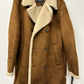 Guess Men's Faux Shearling Overcoat Brown Size Large