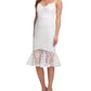 GUESS Women's Flounce Hem Lace Dress White Size 12