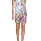 GUESS Women's Printed Off The Shoulder Sheath Dress Pink Size 4