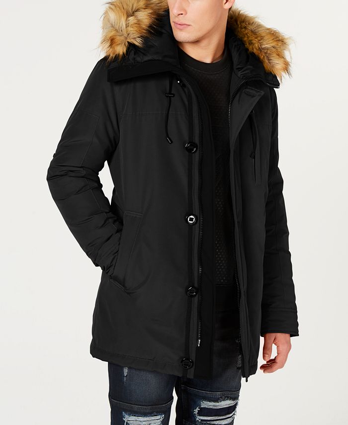 GUESS Men's Heavy Weight Parka Black Size Large