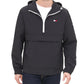 Tommy Hilfiger Men's Hooded Half Zip Jacket Black Size X-Large