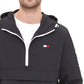 Tommy Hilfiger Men's Hooded Half Zip Jacket Black Size X-Large