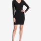 GUESS Women's Studded Ruched Sheath Dress Black Size 8